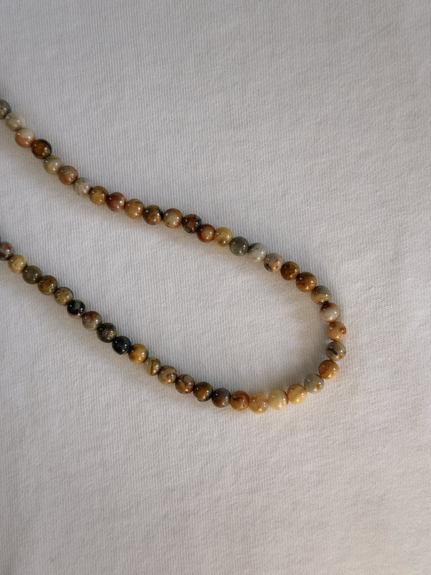 natural agate beaded necklace