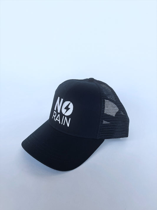 no rain black trucker hat 