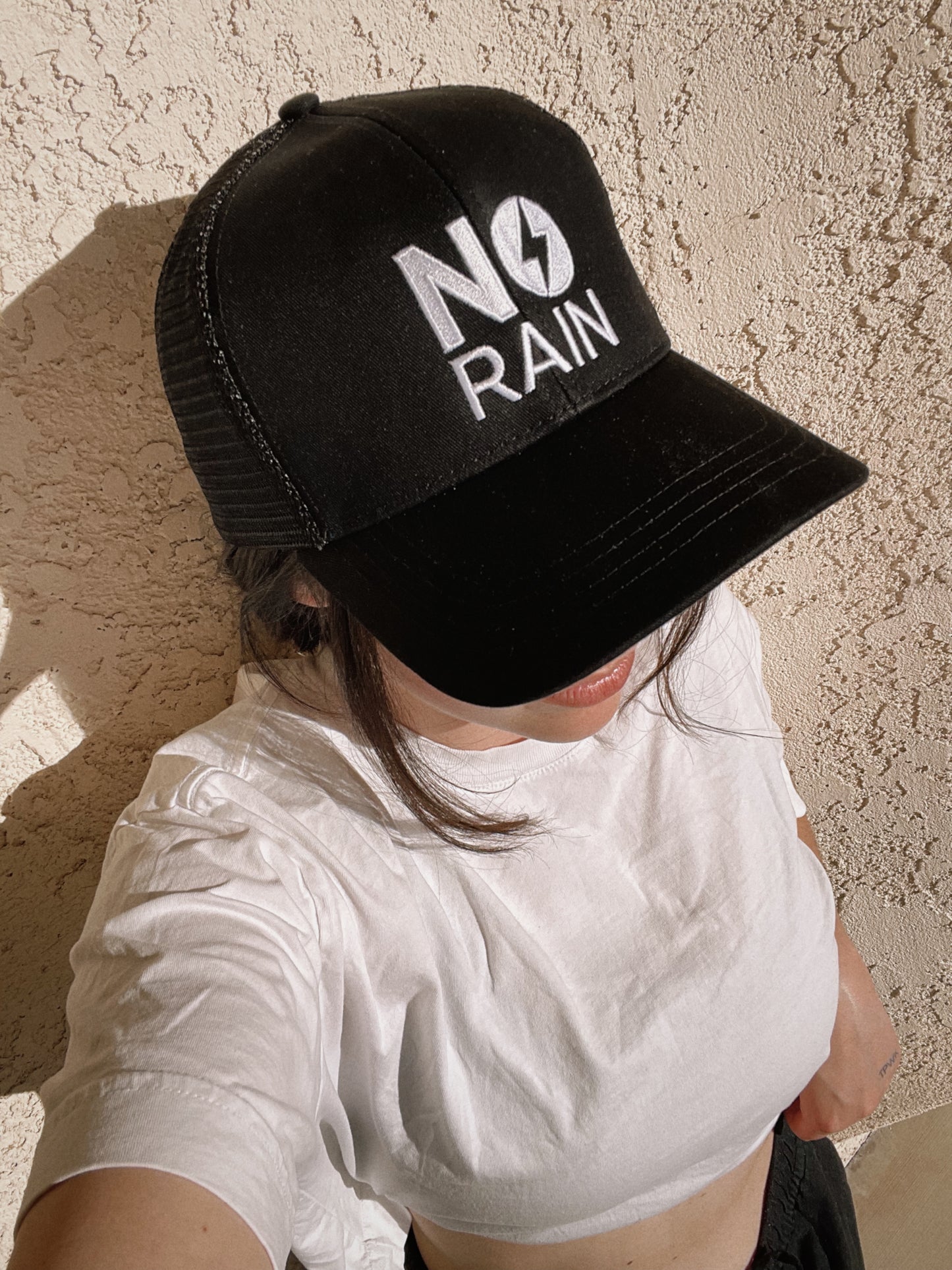 no rain trucker hat