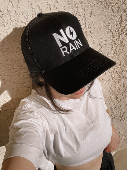 no rain trucker hat