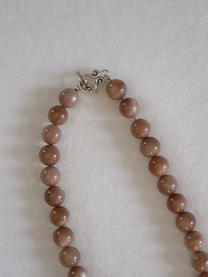 peach beaded necklace