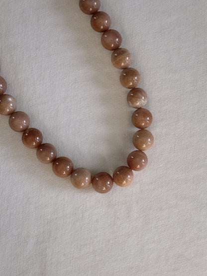 peach beaded necklace