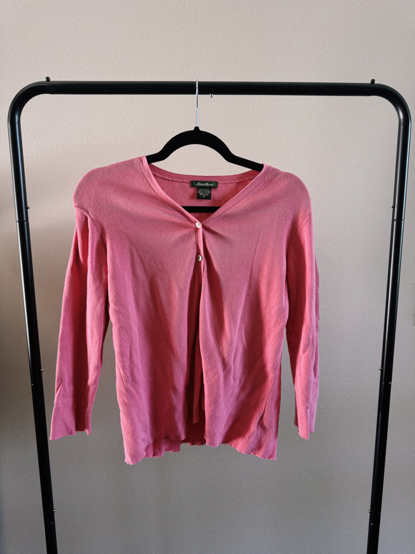 pink cardigan