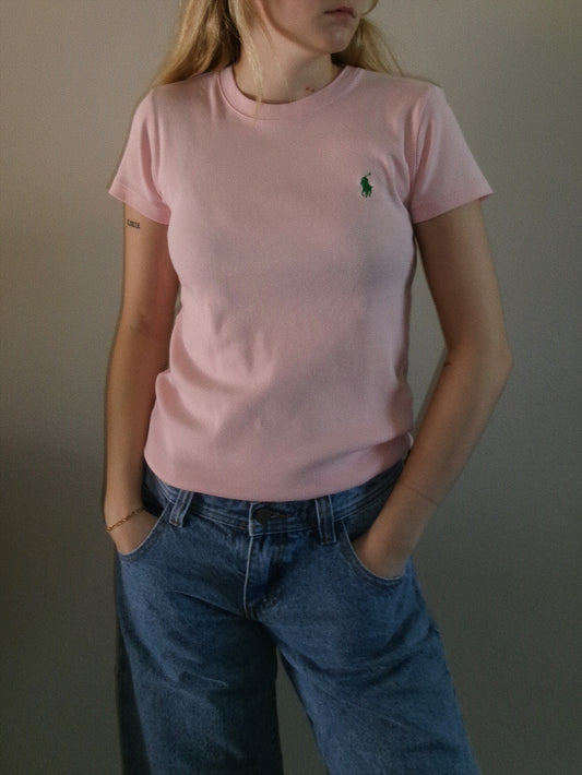 ralph lauren light pink baby tee