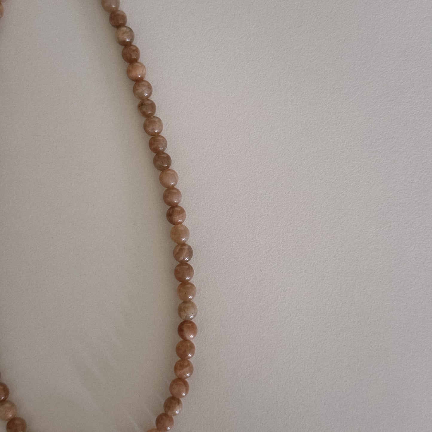 pink sunstone & aqua jasper beaded necklace
