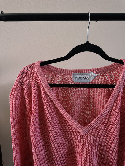pink knit sweater