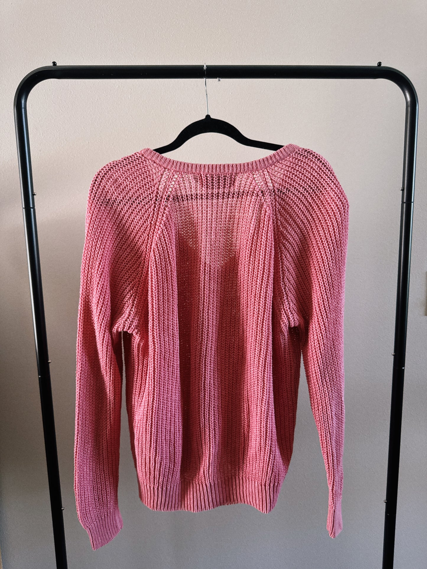 pink knit sweater