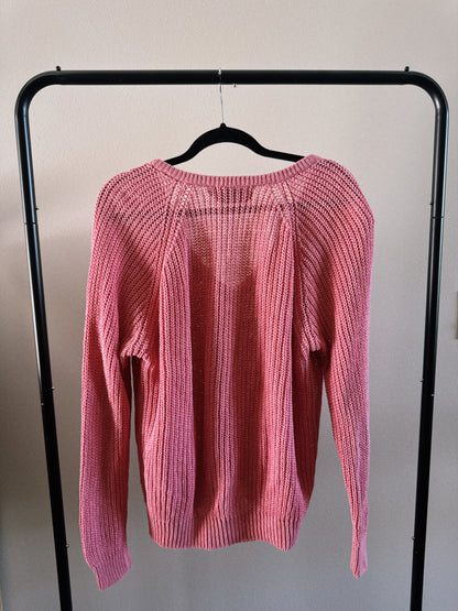 pink knit sweater