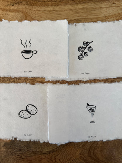 mixed recipe cards