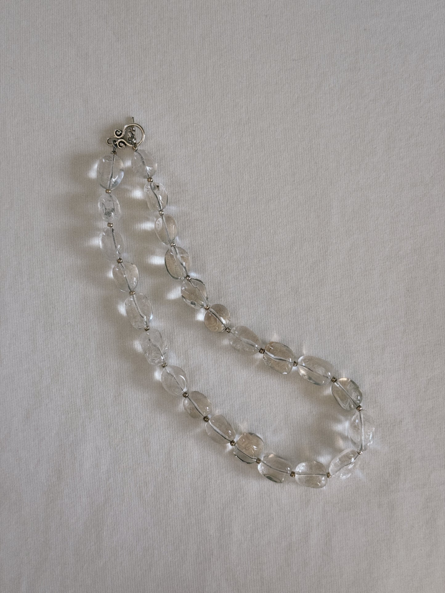 rock crystal beaded necklace