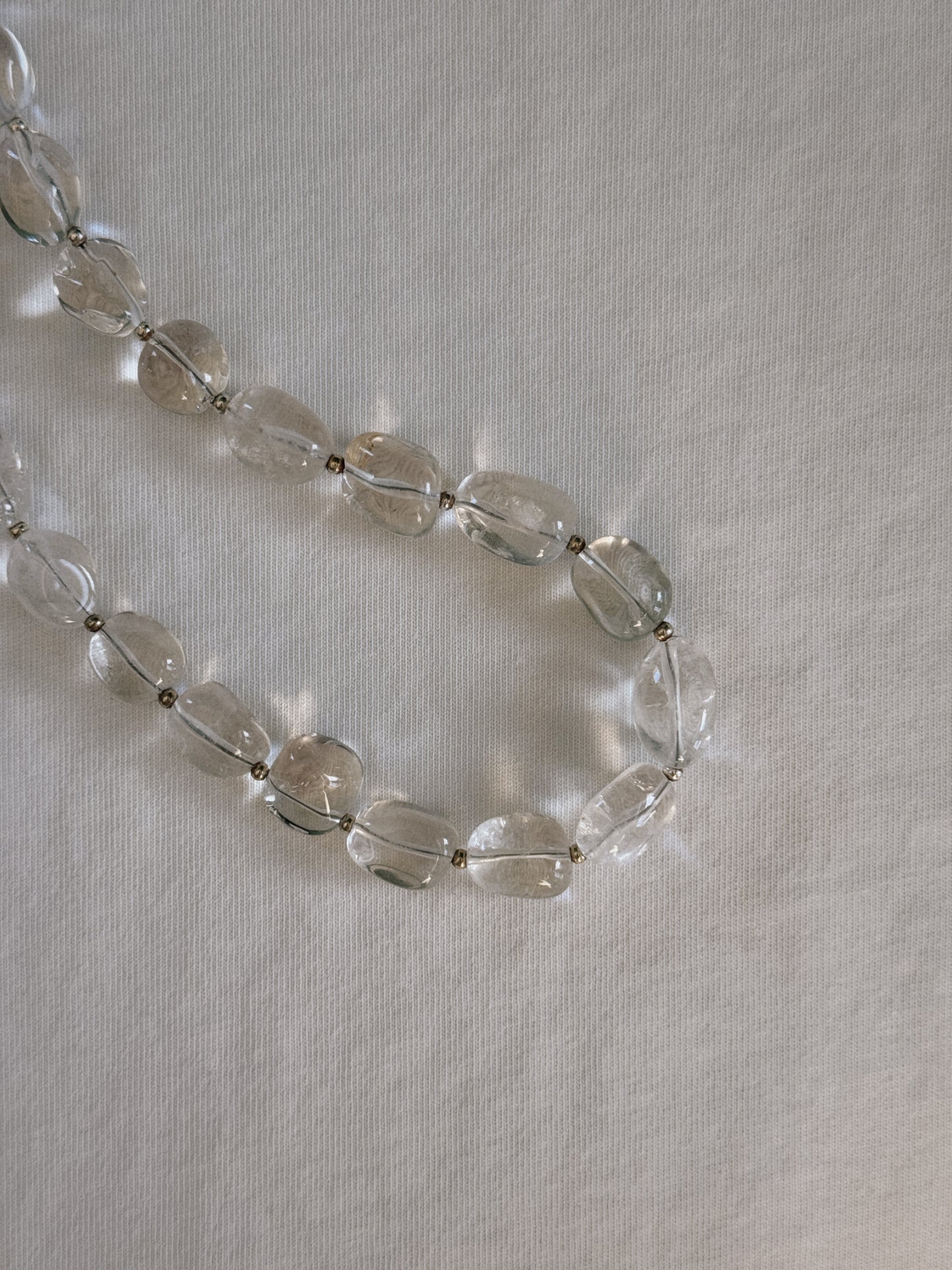 rock crystal beaded necklace