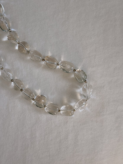 rock crystal beaded necklace