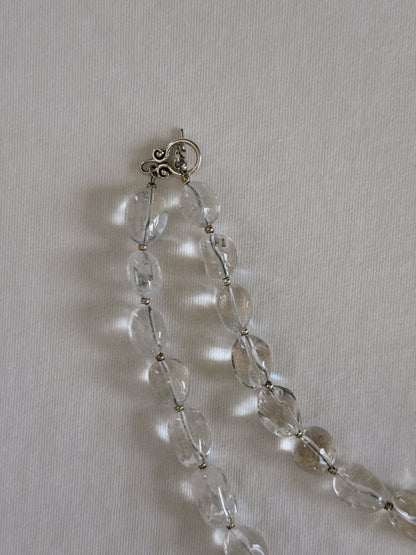 rock crystal beaded necklace