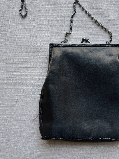 satin beaded bag