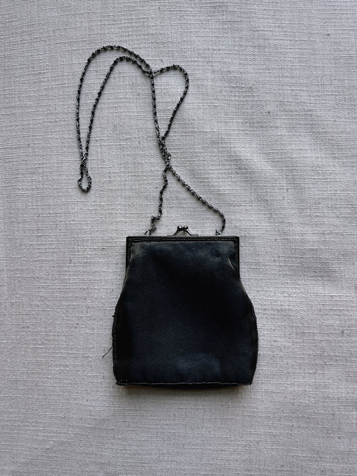 satin beaded bag