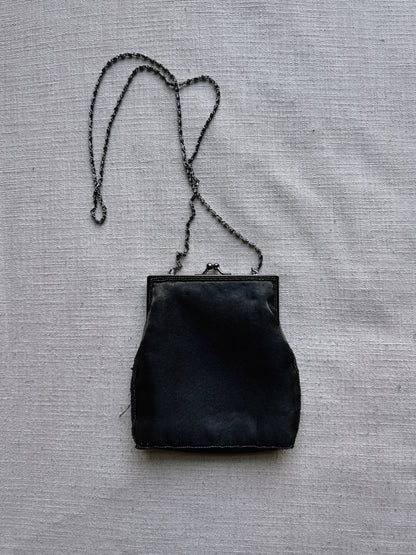 satin beaded bag