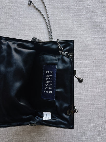 satin beaded bag