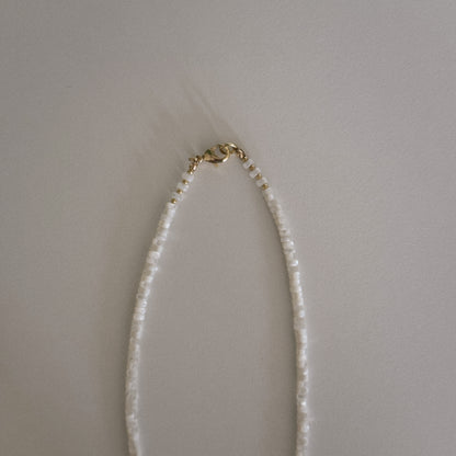 short mother of pearl beaded necklace