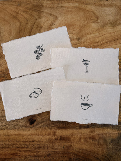 mixed recipe cards