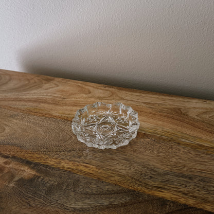 mini vintage glass ashtray
