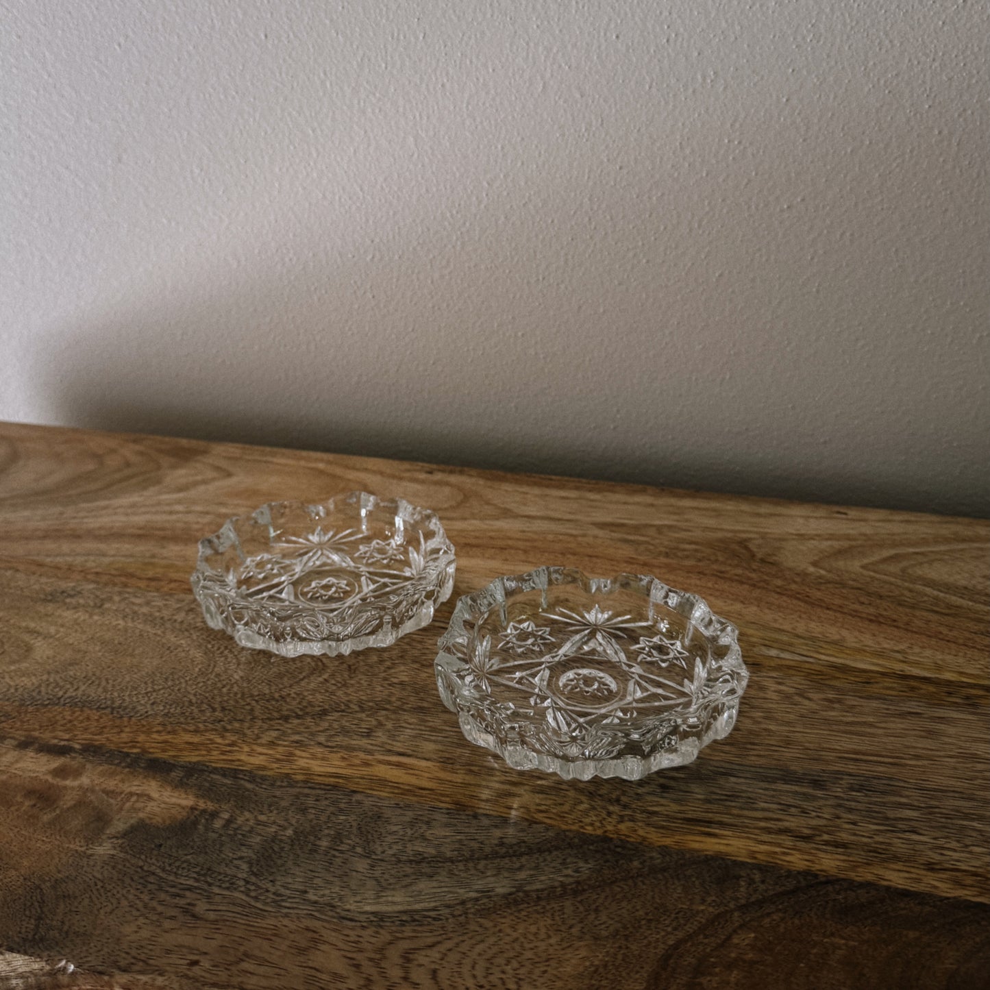 mini vintage glass ashtray