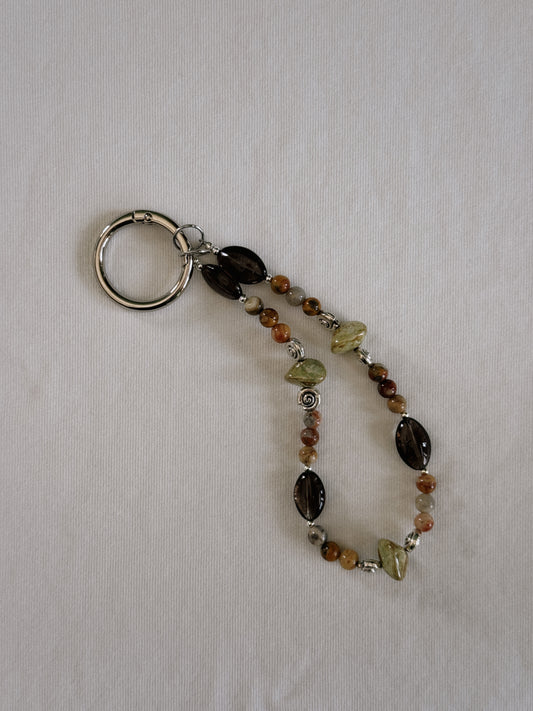 spiral beaded keychain