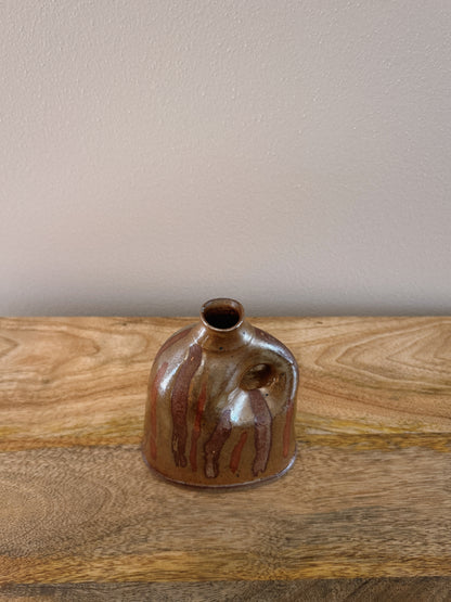 striped ceramic vase