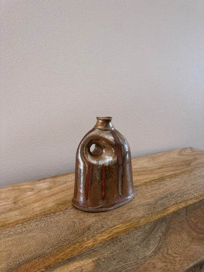 striped ceramic vase