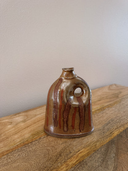 striped ceramic vase