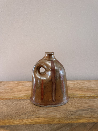 striped ceramic vase
