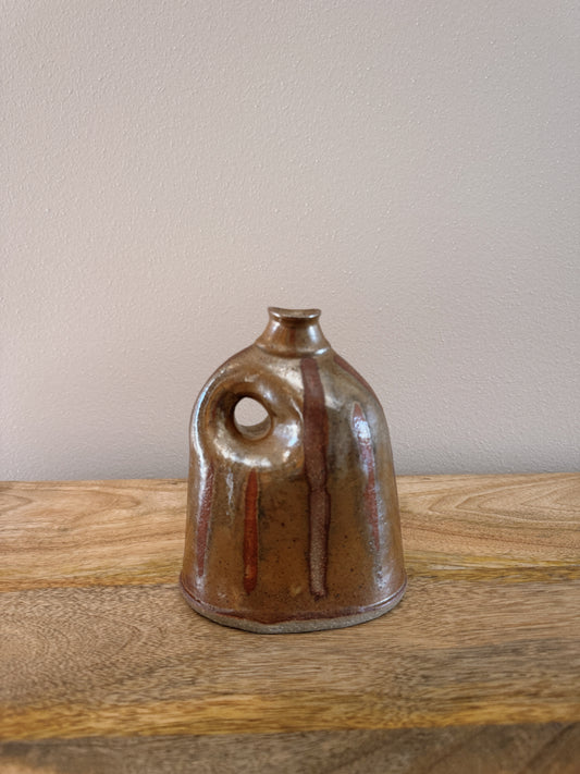 striped ceramic vase