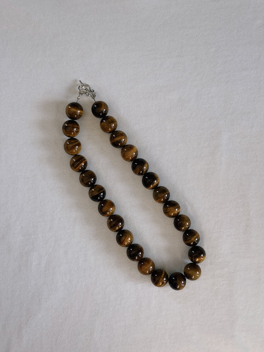 tiger eye beaded necklace
