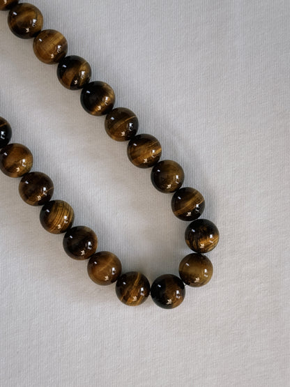 tiger eye beaded necklace