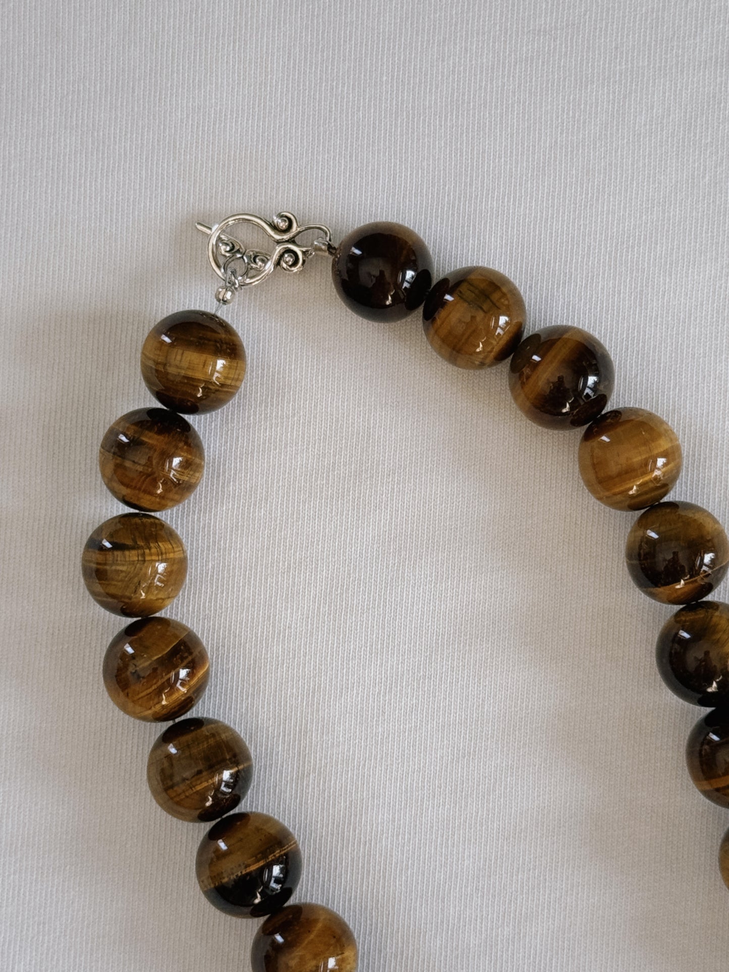 tiger eye beaded necklace