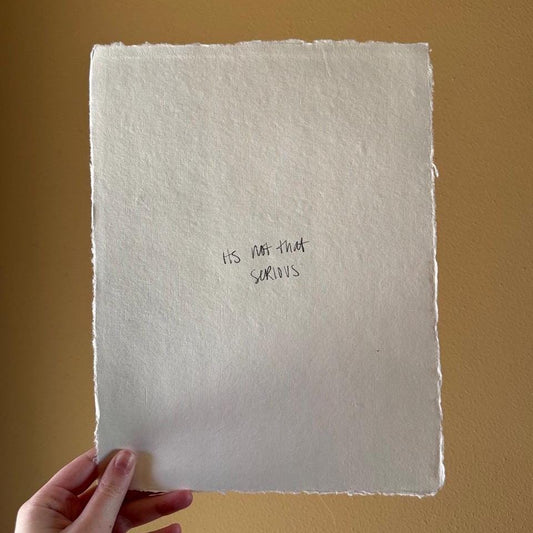 Unframed Its Not That Serious wall art print on white handmade paper