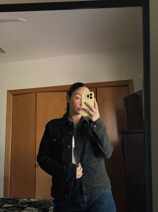 black denim jacket