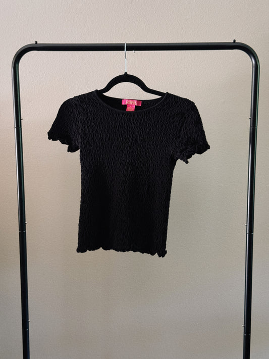 black ruched top