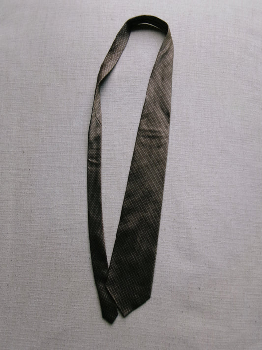 vintage brown patterned tie