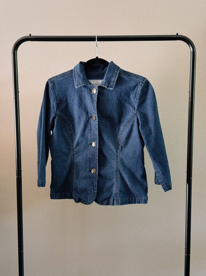 cinched denim top
