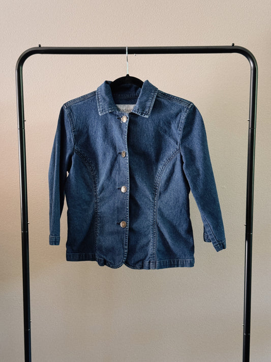 cinched denim top