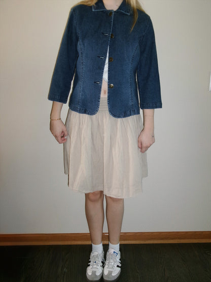vintage cinched back denim top