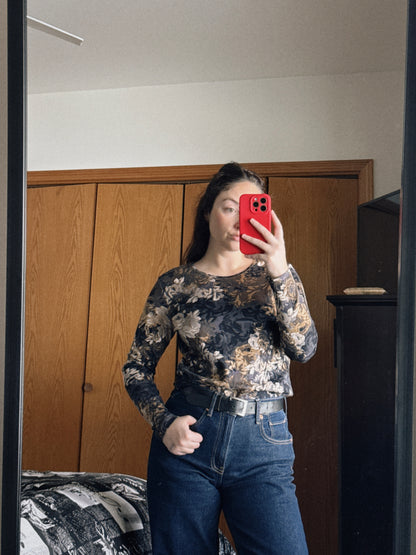 floral long sleeve tee