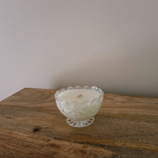 vintage glass bowl candle