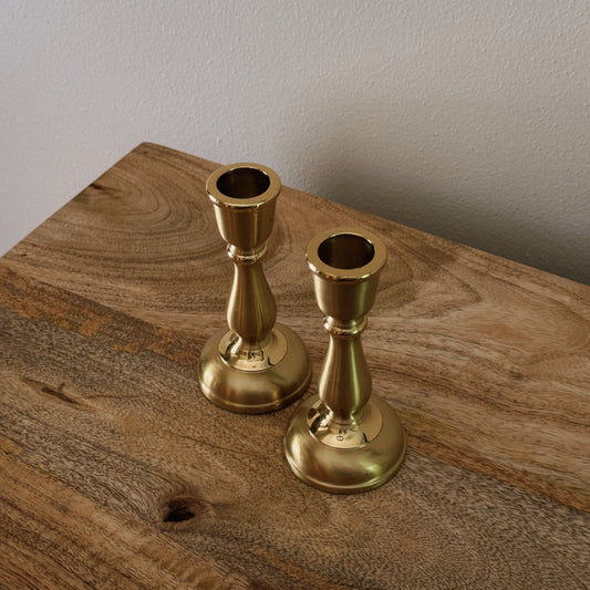 vintage gold candlesticks