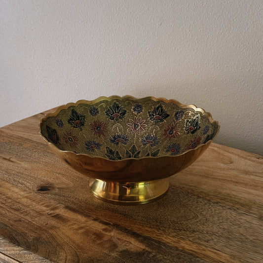 vintage gold floral bowl
