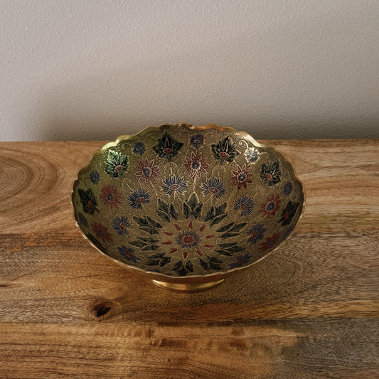 vintage gold floral bowl
