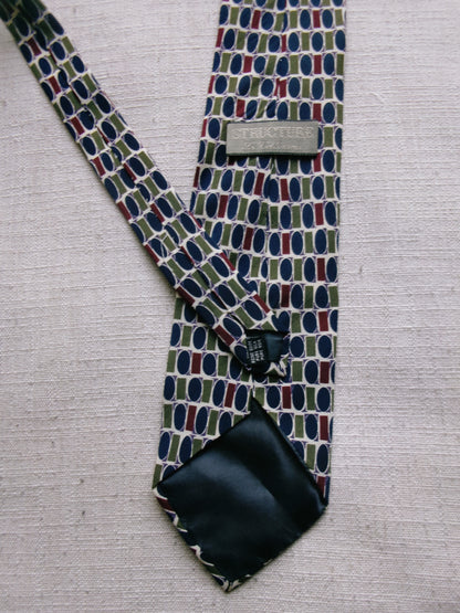 vintage oval patterned tie