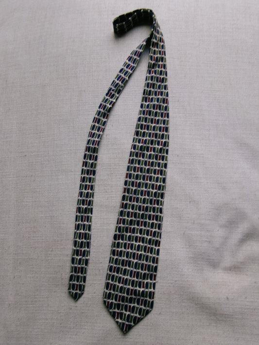 vintage oval patterned tie