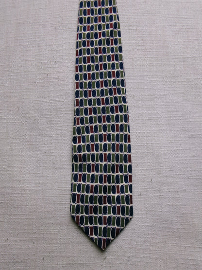 vintage oval patterned tie