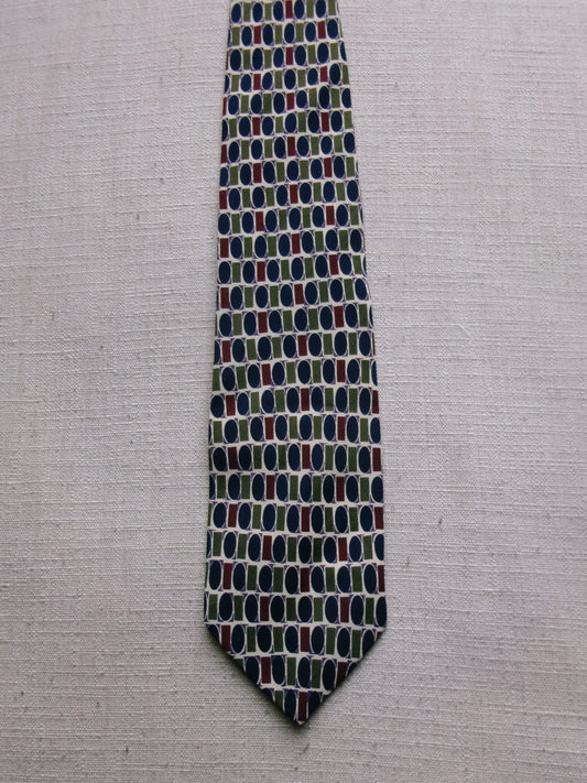 vintage oval patterned tie